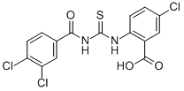 5-氯-2-[[[(3,4-二氯苯甲酰基)氨基]硫氧代甲基]氨基]-苯甲酸结构式_532981-89-8结构式