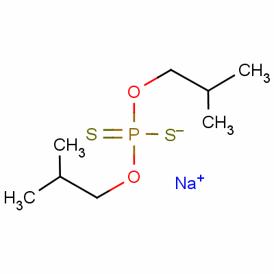 o,o-二异丁基二硫代磷酸钠结构式_53378-51-1结构式