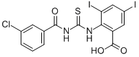 2-[[[(3-氯苯甲酰基)氨基]硫氧代甲基]氨基]-3,5-二碘-苯甲酸结构式_533920-70-6结构式