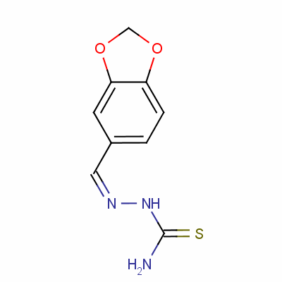 2-(1,3-苯并二氧杂环戊烯l-5-基亚甲基)-肼硫代甲酰胺结构式_5351-85-9结构式