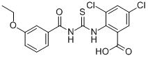 3,5-二氯-2-[[[(3-乙氧基苯甲酰基)氨基]硫氧代甲基]氨基]-苯甲酸结构式_535939-08-3结构式