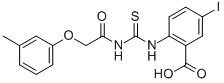 5-碘-2-[[[[(3-甲基苯氧基)乙酰基]氨基]硫氧代甲基]氨基]-苯甲酸结构式_535944-68-4结构式