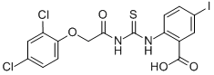 2-[[[[(2,4-二氯苯氧基)乙酰基]氨基]硫氧代甲基]氨基]-5-碘-苯甲酸结构式_535955-51-2结构式
