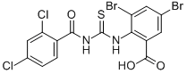 3,5-二溴-2-[[[(2,4-二氯苯甲酰基)氨基]硫氧代甲基]氨基]-苯甲酸结构式_535958-15-7结构式