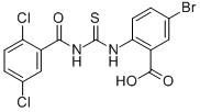 5-溴-2-[[[(2,5-二氯苯甲酰基)氨基]硫氧代甲基]氨基]-苯甲酸结构式_535964-54-6结构式