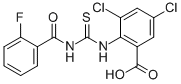 3,5-二氯-2-[[[(2-氟苯甲酰基)氨基]硫氧代甲基]氨基]-苯甲酸结构式_535976-72-8结构式