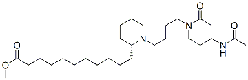 (2R)-1-[4-[乙酰基 [3-(乙酰基氨基)丙基]氨基]丁基]-2-哌啶十一酸甲酯结构式_53602-40-7结构式