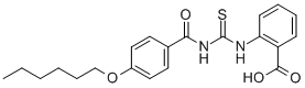 2-[[[[4-(己氧基)苯甲酰基]氨基]硫氧代甲基]氨基]-苯甲酸结构式_536979-03-0结构式