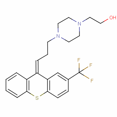 (Z)-4-[3-[2-(三氟甲基)-9h-噻吨-9-基]丙基]哌嗪-1-乙醇结构式_53772-82-0结构式