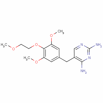 5-(3,5-二甲氧基-4-(2-甲氧基乙氧基)苄基)嘧啶-2,4-二胺结构式_53808-87-0结构式