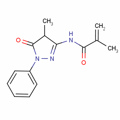 N-(4,5-二氢-4-甲基-5-氧代-1-苯基-1H-吡唑-3-基)甲基丙烯酰胺结构式_53810-90-5结构式
