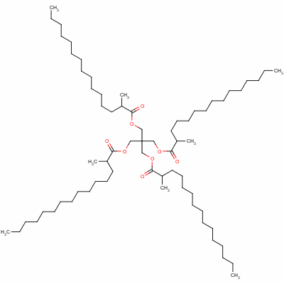 2,2-Bis[[(2-methyl-1-oxopentadecyl)oxy]methyl]propane-1,3-diyl bis(2-methylpentadecanoate) Structure,53896-08-5Structure