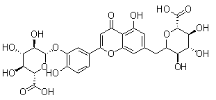木犀草素-3’,7-二-O-葡糖苷酸结构式_53965-08-5结构式