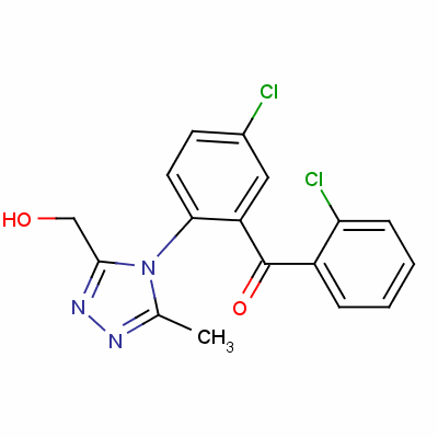 2,5-二氯-2-(3-羟基甲基-5-甲基-4H-1,2,4-噻唑-4-基)苯甲酮结构式_54196-62-2结构式