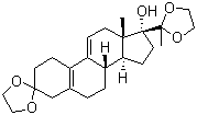 3,20-双(亚乙二氧基)-19-去甲孕甾-5(10),9(11)二烯-17-醇结构式_54201-84-2结构式