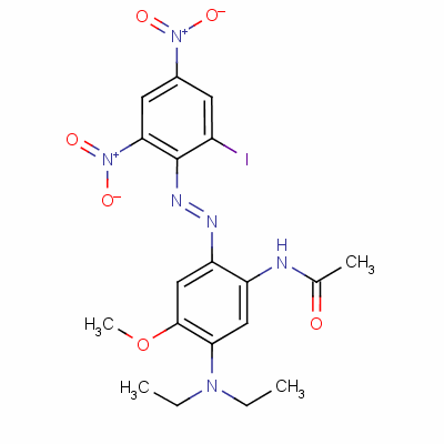 N-[5-(二乙基氨基)-2-[(2-碘-4,6-二硝基苯基)氮杂]-4-甲氧基苯基]乙酰胺结构式_54292-17-0结构式
