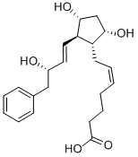 (5Z)-7-{(1R,2R,3R,5S)-3,5-二羟基-2-[(1E,3S)-3-羟基-4-苯基-1-丁烯-1-基]环戊基}-5-庚烯酸结构式_54324-29-7结构式