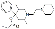 2,5-二甲基-4-苯基-1-(2-哌啶乙基)哌啶-4-醇丙酸酯结构式_54521-88-9结构式