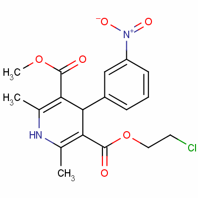 2-Chloroethyl methyl 1,4-dihydro-2,6-dimethyl-4-(3-nitrophenyl)pyridine-3,5-dicarboxylate Structure,54527-89-8Structure