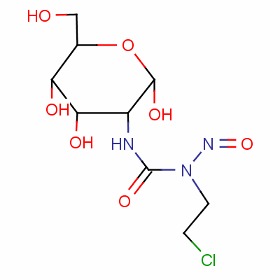 2-[[[(2-氯乙基)亚硝基氨基]羰基]氨基]-2-脱氧-D-葡萄糖结构式_54749-90-5结构式