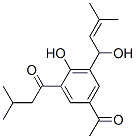 (-)-1-[5-乙酰基-2-羟基-3-(1-羟基-3-甲基-2-丁烯)苯基 ]-3-甲基-1-丁酮结构式_54963-61-0结构式
