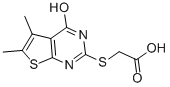 (4-羟基-5,6-二甲基噻吩并[2,3-d]嘧啶-2-基磺酰基)-乙酸结构式_54968-60-4结构式
