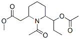 1-乙酰基-6-[1-(乙酰基氧基)丙基]哌啶-2-乙酸甲酯结构式_54984-46-2结构式