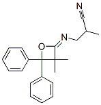 3-[(3,3-二甲基-4,4-二苯基氧杂环丁烷-2-基)氨基]-2-甲基丙腈结构式_55044-24-1结构式
