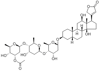 α-乙酰基地高辛结构式_5511-98-8结构式