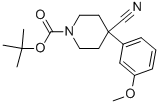1-Boc-4-氰基-4(3-甲氧基苯基)哌啶结构式_553631-35-9结构式