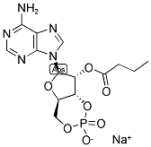 [6-(6-氨基嘌呤-9-基)-2-羟基-2-氧代-4a,6,7,7a-四氢-4H-呋喃并[3,2-d][1,3,2]二氧杂环己膦烷-7-基]丁酸酯钠盐结构式_55443-13-5结构式