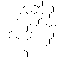 三硬脂酸甘油酯;氢化油结构式_555-43-1结构式