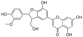 2-[2,3-二氢-7-羟基-2-(4-羟基-3-甲氧基苯基)-3-(羟基甲基)苯并呋喃-5-基]-5,7-二羟基-4H-1-苯并吡喃-4-酮结构式_55607-52-8结构式