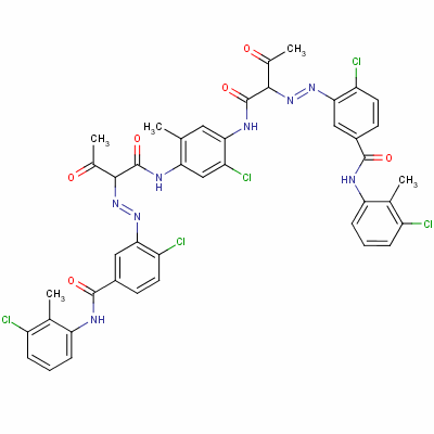 3,3-[(2-氯-5-甲基-1,4-亚苯基)双[亚氨基(1-乙酰基-2-氧代-2,1-乙烷二基)氮杂]]双[4-氯-n-(3-氯-2-甲基苯基)-苯甲酰胺结构式_5580-57-4结构式