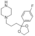1-(3-[2-(4-氟苯基)-[1,3]二氧杂烷-2-基]丙基)哌嗪结构式_55846-41-8结构式