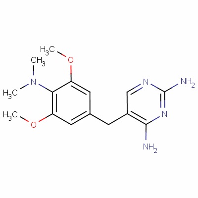 5-[(4-二甲基氨基-3,5-二甲氧基-苯基)甲基]嘧啶-2,4-二胺结构式_56066-63-8结构式