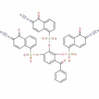 三(6-重氮-5-氧代-5,6-二氢-1-萘磺酸)-4-苯甲酰基-1,2,3-苯三(酚)酯结构式_5610-94-6结构式