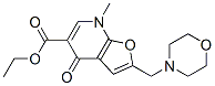 4,7-二氢-7-甲基-2-(4-吗啉甲基)-4-氧代-呋喃并[2,3-b]吡啶-5-羧酸乙酯结构式_562100-67-8结构式