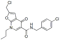 2-(氯甲基)-n-[(4-氯苯基)甲基]-4,7-二氢-4-氧代-7-丙基-呋喃并[2,3-b]吡啶-5-羧酰胺结构式_562101-07-9结构式