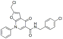 2-(氯甲基)-n-[(4-氯苯基)甲基]-4,7-二氢-4-氧代-7-苯基-呋喃并[2,3-b]吡啶-5-羧酰胺结构式_562101-08-0结构式