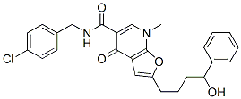 n-[(4-氯苯基)甲基]-4,7-二氢-2-(4-羟基-4-苯基丁基)-7-甲基-4-氧代-呋喃并[2,3-b]吡啶-5-羧酰胺结构式_562101-85-3结构式