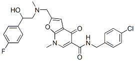 n-[(4-氯苯基)甲基]-2-[[[2-(4-氟苯基)-2-羟基乙基]甲基氨基]甲基]-4,7-二氢-7-甲基-4-氧代-呋喃并[2,3-b]吡啶-5-羧酰胺结构式_562101-91-1结构式