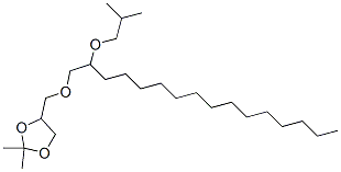 2,2-二甲基-4-[[[2-(2-甲基丙氧基)十六基]氧基]甲基]-1,3-二氧戊环结构式_56256-30-5结构式