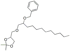 2,2-二甲基-4-[[[2-(苯基甲氧基)十二基]氧基]甲基]-1,3-二氧戊环结构式_56256-34-9结构式