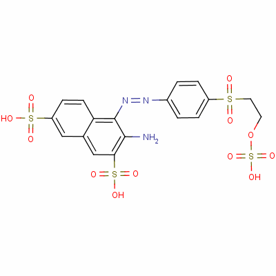 3-氨基-4-[[4-[[2-(磺基氧基)乙基]磺酰基]苯基]偶氮]萘-2,7-二磺酸结构式_56317-51-2结构式