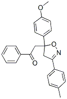 2-[4,5-二氢-5-(4-甲氧基苯基)-3-(4-甲基苯基)异噁唑-5-基]-1-苯乙酮结构式_56335-89-8结构式