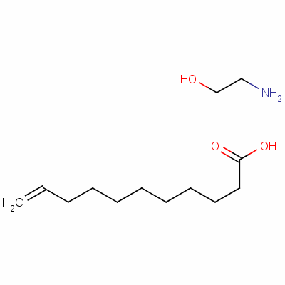 十一碳-10-烯酸与 2-氨基乙醇的化合物 (1:1)结构式_56532-40-2结构式