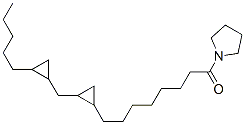 1-[8-[2-[(2-戊基环丙基)甲基]环丙基]辛酰基]吡咯烷结构式_56600-06-7结构式