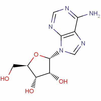 9-alpha-呋喃核糖基腺嘌呤结构式_5682-25-7结构式