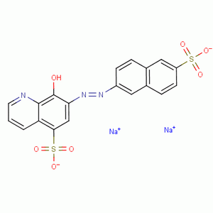 8-羟基-7-[(6-磺基-2-萘基)偶氮基]-5-喹啉磺酸结构式_56932-43-5结构式